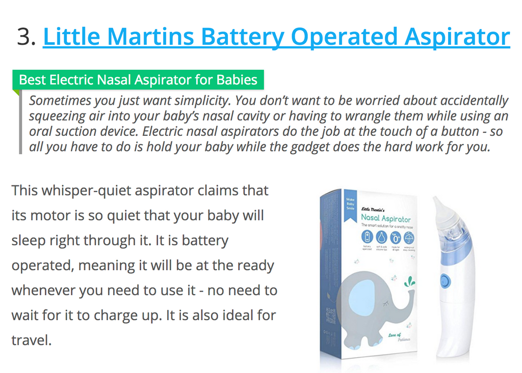 Mom Loves Best: Little Martin's in Top 5 Best Nasal Aspirator for Your Baby (2018 Reviews)