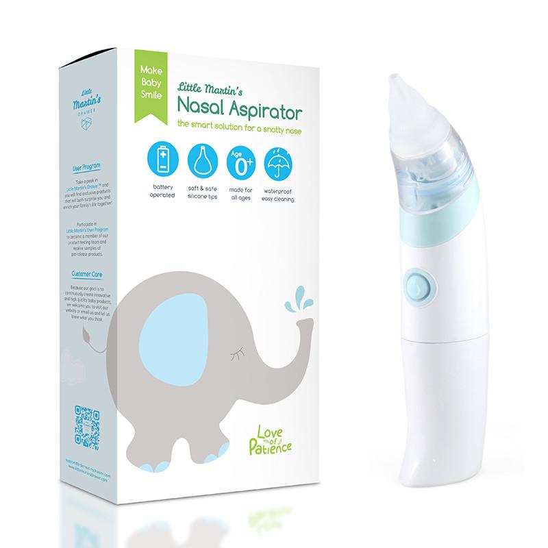 Baby Nose Sucker Silicone Plastic Baby Nasal Suction Aspirator Portable  Nose Suction Aspirator, Blue 